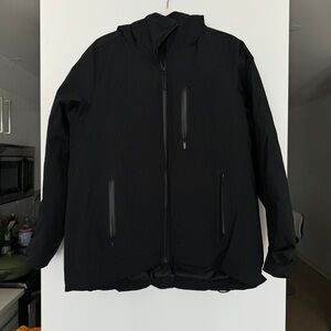 Uniqlo Women’s black waterproof hooded jacket